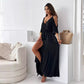 💖Limited Sale 50% UIT💖 Elegante Sexy V Hals Jurk met Zijsplit