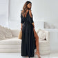 💖Limited Sale 50% UIT💖 Elegante Sexy V Hals Jurk met Zijsplit