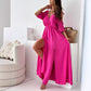 💖Limited Sale 50% UIT💖 Elegante Sexy V Hals Jurk met Zijsplit