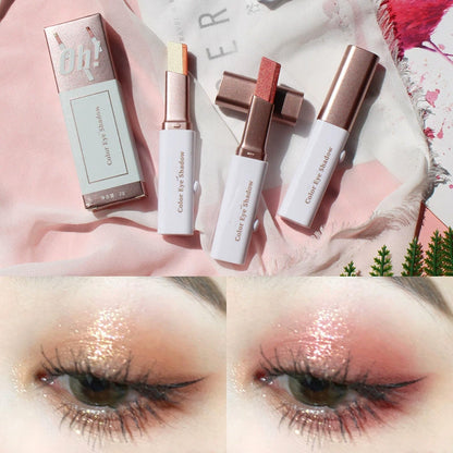 ⏳Beperkte tijd: koop er één en krijg er één gratis💥Dubbele Kleur Glitter Kleurverloop Oogschaduw Stick