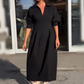 🌸Voorjaarsspecials🌸 Midi-jurk met V-hals en revers