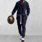 🎉Speciale prijs🎉V-hals loose sweatshirt en joggingbroek tweedelig voor heren