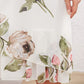 🌸Rode chiffonjurk met bloemblaadjes