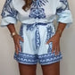 ⏳ Beperkte tijd 50% korting! 💥Gedessineerde Knoopsluiting Shorts Co-ord