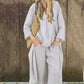 🌸Speciale prijs🌸🌞Vrouwen baggy pocket v-hals 2-delige set👚