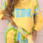✨Beperkte uitverkoop 49% KORTING✨Dames tweedelig set met kleurrijke print: sweatshirt en joggingbroek