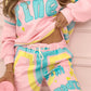 ✨Beperkte uitverkoop 49% KORTING✨Dames tweedelig set met kleurrijke print: sweatshirt en joggingbroek