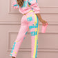 ✨Beperkte uitverkoop 49% KORTING✨Dames tweedelig set met kleurrijke print: sweatshirt en joggingbroek