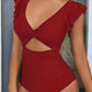 🎁BEPERKTE UITVERKOOP - 67% KORTING👗Sexy geplooide eendelige badpak