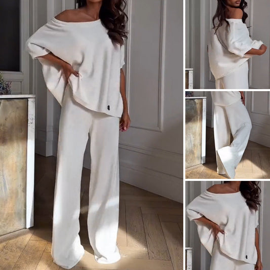 💕Beperkte uitverkoop 50% UIT💕 Casual One Shoulder Top & Pants Tweedelige Set voor dames