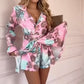 💕Beperkte uitverkoop 50% UIT💕 Prijsdalingen Vrouwenmode Bloemen Taille-afslankende Lange Mouw Jurk