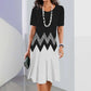 ✨Zomermode👗Lichte, slanke dames casual losse bloemen 3D digitaal bedrukte ronde hals jurken