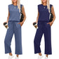 🌺Nieuwe artikelen 2025 - 50% KORTING🌺Nieuwe dames casual top met kapmouwen, wijde pijpen, cropped broek, tweedelige sets