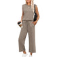 🌺Nieuwe artikelen 2025 - 50% KORTING🌺Nieuwe dames casual top met kapmouwen, wijde pijpen, cropped broek, tweedelige sets