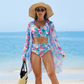 🌷2025 Hete verkoop Modieus, meerkleurig 3-delig bikini-zwempak voor dames met print