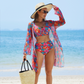 🌷2025 Hete verkoop Modieus, meerkleurig 3-delig bikini-zwempak voor dames met print