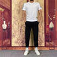 Heren top met korte mouwen en joggingbroek met hoge stretch, set van 2