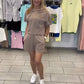 Dames zomerset met korte mouwen, hoodie en broek