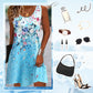 Mouwloze Zomerjurk voor Dames met Bloemenprint