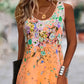 Mouwloze Zomerjurk voor Dames met Bloemenprint