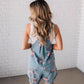 🌸Vintage bloemen denim jumpsuit