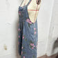 🌸Vintage bloemen denim jumpsuit