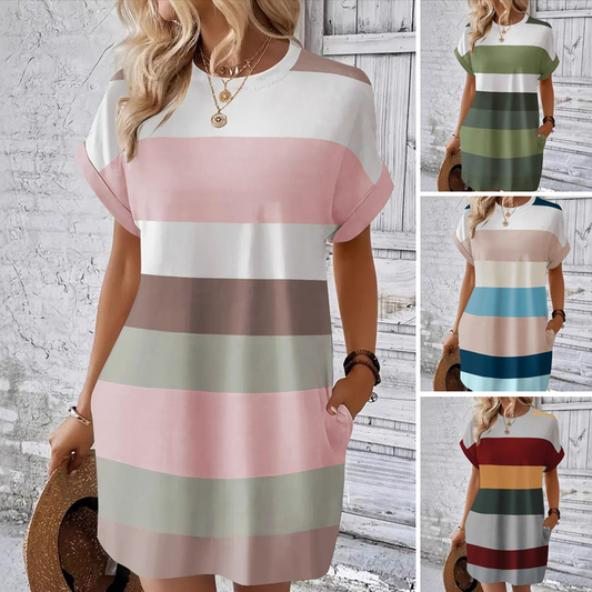 🌺Zomerspecial - 50% korting🌺Casual jurk met ronde hals voor dames