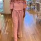👗Off-shoulder Jumpsuit met Volantdetails