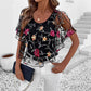 🔥🔥Damestop met print van mesh en patchwork