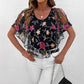 🔥🔥Damestop met print van mesh en patchwork