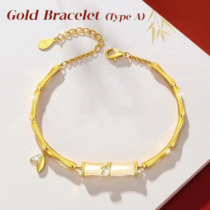 📿Damesarmband van Bamboe met Ketting✨