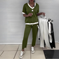 Casual dames tweedelige: top met V-hals en broek