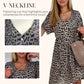 Casual V-hals Jurk met Korte Mouwen voor Dames