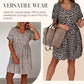 Casual V-hals Jurk met Korte Mouwen voor Dames
