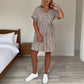 Casual V-hals Jurk met Korte Mouwen voor Dames