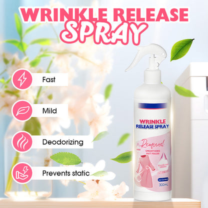 🥳 2026 HOT SALE 🥳💞 50.000+ VERKOCHT! 👔❤️‍🔥Multifunctionele Anti-Rimpelspray | Nieuwe verpakking, meer inhoud!Verwijdert snel kreukels & neutraliseert geuren, geen strijkijzer nodig 👕✨