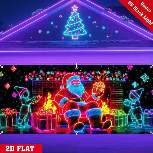 🔥 Kerstaanbieding 55% KORTING! ✨ Betoverende UV Garage Decoratie - Magische Gloed in Donker, Festelijke Sfeermaker 🎄🔥