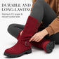 🔥 Winter 2026 Schoenen – Halfhoge Laarzen met Gesp & Warme Wollen Voering | Groot Formaat | Black Friday 50% Korting & Gratis Verzending!