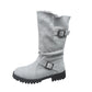 🔥 Winter 2026 Schoenen – Halfhoge Laarzen met Gesp & Warme Wollen Voering | Groot Formaat | Black Friday 50% Korting & Gratis Verzending!