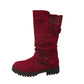 🔥 Winter 2026 Schoenen – Halfhoge Laarzen met Gesp & Warme Wollen Voering | Groot Formaat | Black Friday 50% Korting & Gratis Verzending!