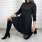 🌟 Elegante Geplooide Jurk met Lange Mouwen - Verfijnde Stijl voor Elke Gelegenheid! 👗