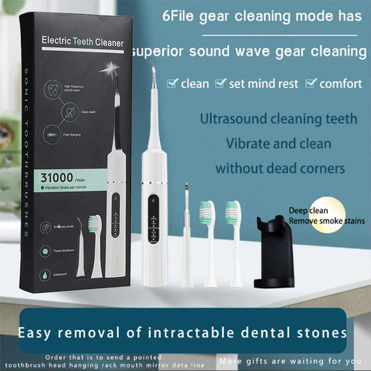 🦷 50% korting – Professionele Ultrasone Tandenreiniger 5-in-1 met 6 Modi & 58 Dagen Autonomie! ⚡✨
