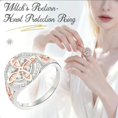 💖Elegant 2-Tone Celtic Knot Zircon Ring