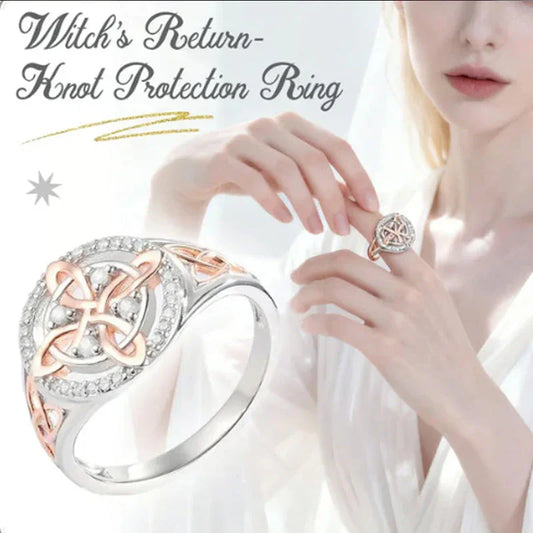 💖Elegant 2-Tone Celtic Knot Zircon Ring