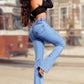 🎁50% KORTING👖 Stretch Flare Jeans met Hoge Taille – Comfortabel, Flatterend & Stijlvol voor Elke Dag