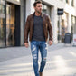 👖 60% KORTING! 🔥 Stijlvolle skinny jeans met een verwassen look voor heren – Slim fit, ademend katoen en stoere scheurdetails
