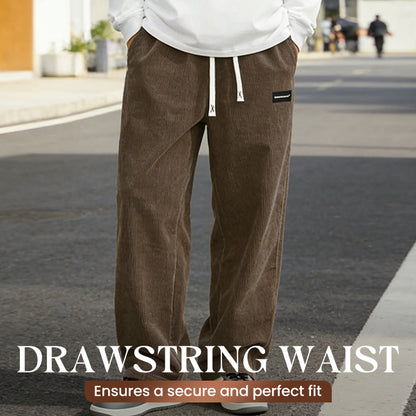 🔥 50% KORTING 🔥 Heren Broek met Losse Pasvorm, Trekkoord en Zakken – Stijlvol Comfort voor Elke Dag!