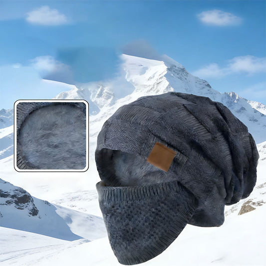 Pluche Gevoerde Wintermuts met Gezichtsbedekking