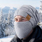Pluche Gevoerde Wintermuts met Gezichtsbedekking