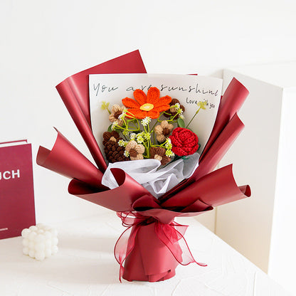 🔥【Speciale aanbieding voor Moederdag!】🔥Handgemaakt, verfijnd gehaakt bloemenboeket